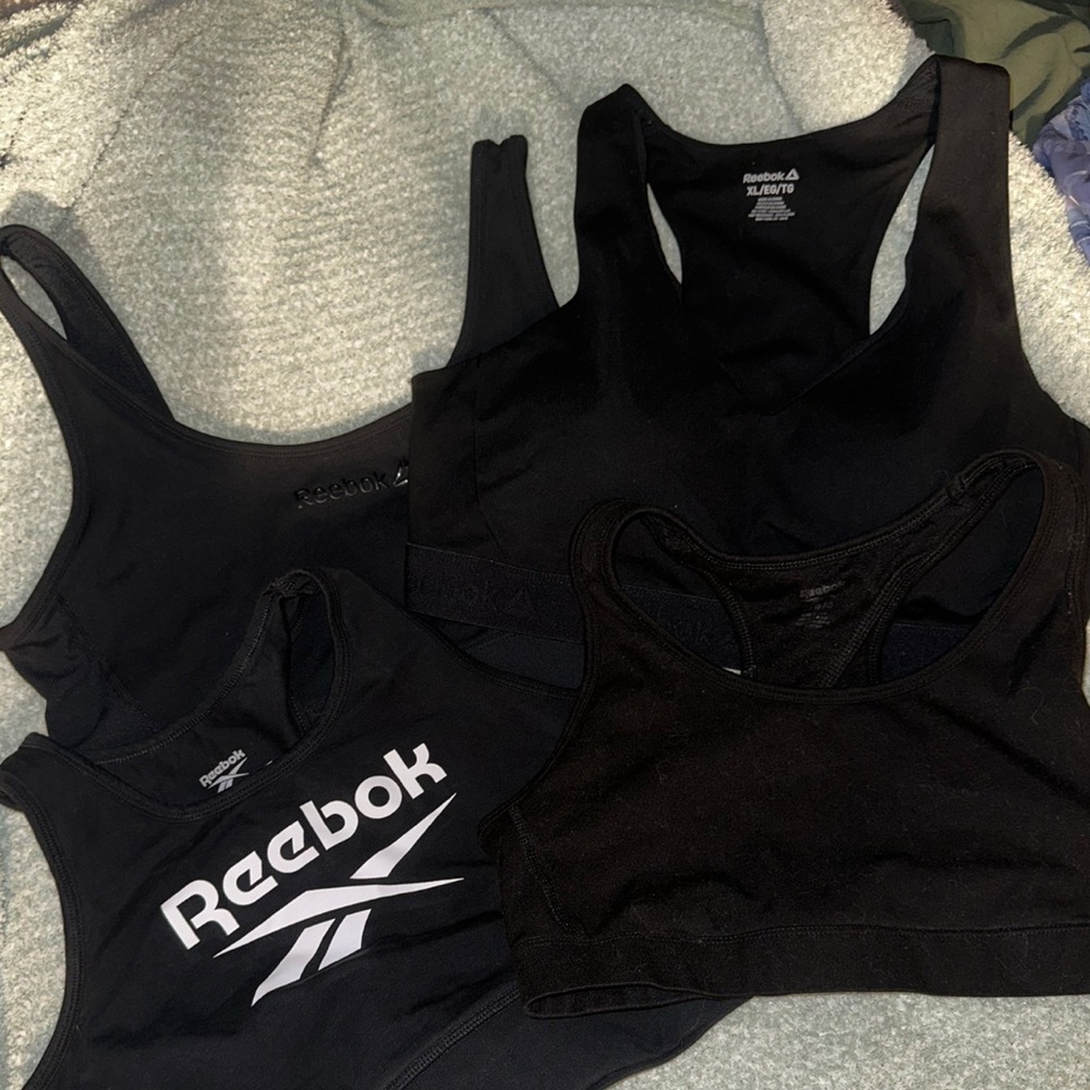 Reebok Black Sports Bra Collection